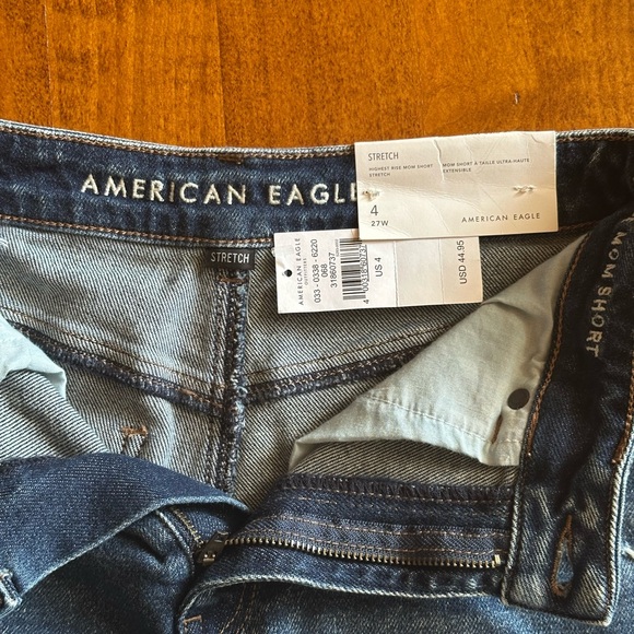 American Eagle Outfitters•women’s highest rise mom shorts•size 4•blue•NWT•new - Picture 5 of 15